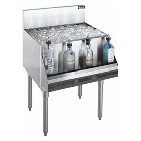 Krowne KR18-48 - 18"W Royal Underbar Ice Bin / Cocktail Station - Ice Bin Cocktail Stations - ZESCO.com Churro Bar, Cold Plate, Ice Bins, Cocktail Station, Royals Series, Ice Bin, Lone Pine, Stainless Steel Tubing, Stainless Steel Legs