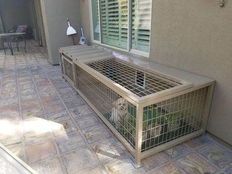 (paid link) Dog enclosures create a cozy area for your pet at home or upon the go. find durable and versatile dog cages, crates and kennel designs. Dog Cage Outdoor, Dog Run Fence, Dog Kennel Ideas, Outdoor Kennel, Outdoor Dog Runs, Breeding Business, Dog Enclosures, Kennel Ideas Outdoor, Dog Enclosure