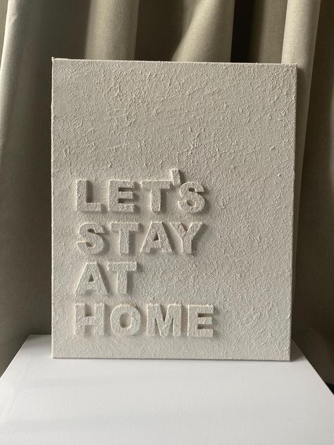 Clay Waves, Living Room Quotes, Word Art Canvas, Letter Canvas, Home Quote, Texture Words, Salon Suites Decor, Diy Room Decor For Teens, Diy Everything