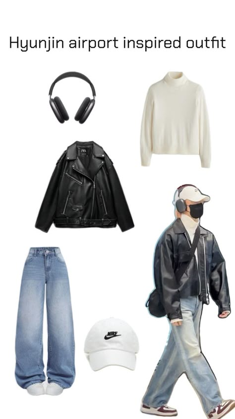 #hyunjin #skz #straykidshyunjin #fashion Hyunjin Fashion Style, Skz Outfit Ideas, Hyunjin Fashion, Jeongin And Hyunjin, Idol Inspired Outfits, Simple College Outfits, Skz Outfits, Stray Kids Outfits, Skz Concert