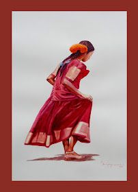 Indian Drawing, Composition Drawing, India Painting, Indian Women Painting, Indian Illustration, Human Figure Sketches, Art Indian, Dance Paintings, Rural India