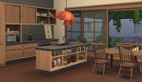 Kyoto set pt. 3 | Felixandre on Patreon Sims 4 Kitchen, Japanese Furniture, Casas The Sims 4, Sims House Plans, Lets See, Sims 4 Cc Packs, Sims 4 Cc Furniture, Bathroom Items, Sims 4 Build