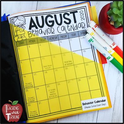 Behavior Calendar Take Home Folder Organization, Preschool Homework Folders, Daily Commitments Classroom, Behavior Calendar Kindergarten, Our Class Is A Family Door Decor, Take Home Folders Kindergarten, Kindergarten Take Home Folders, Kindergarten Folder Ideas, Take Home Folders Preschool