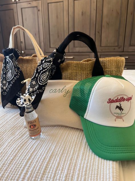 Bachelorette trip goodie bag | Bach Party Merch | Last Rodeo | Cowgirl bach party | Country Theme | Nashville Trip Goodie Bags Ideas, Girls Trip Goodie Bags Ideas, Girls Trip Goodie Bags, Colorado Bachelorette, Nashville Girls Trip, Last Rodeo, Rodeo Cowgirl, Hangover Kit, Country Theme