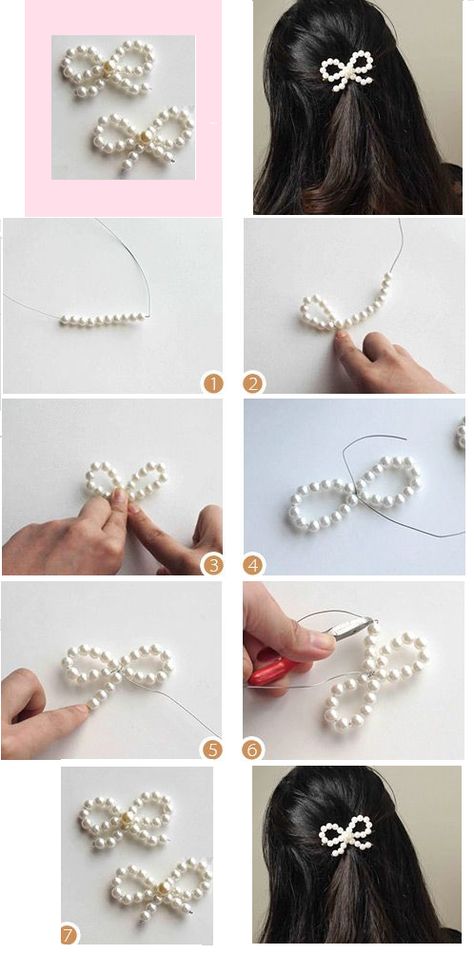 Hebilla Moño con Perlas – Manualidades Diy Accessories Aesthetic, Accesorios Aesthetic Diy, Ideas Con Alambre, Pulseras Coquette, Manualidades Coquette, Ideas Para Hacer Pulseras, Hair Jewelry Diy, Aesthetic Hair Accessories, Diy Hair Accessories Ribbon