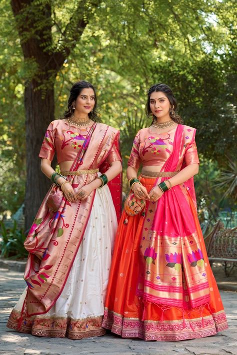 Unveiling Elegance: The Enchanting World of Paithani Lehenga Paithani Dupatta, Paithani Lehenga, Anita Dongre Bridal, Tassels Dupatta, Silk Half Saree, Simple Indian Suits, Silk Blouse Work, Lehenga Pattern, Lehenga Choli For Women