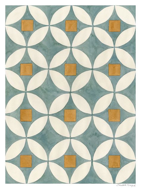 Elizabeth Ockford Geometrics Traditional Prints, Prints Black And White, Islamic Art Pattern, Tiles Texture, Retro Pattern, In Frame, Tile Patterns, Tile Design, White Photography