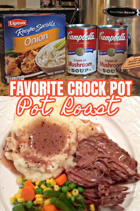 Favorite Pot Roast Made in the Crock Pot Roast Crockpot, Pot Roast Crock Pot Recipes, Pot Roast Recipe, Crock Pots, Diy Easy Recipes, Crockpot Roast, Recipes Beef, Crockpot Recipes Beef, Roast Recipe