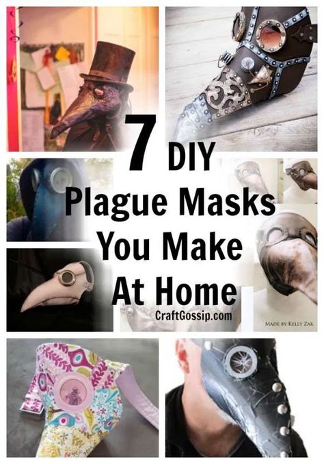 7 DIY Plague Masks You Make At Home For Halloween – Party Ideas Plauge Doctor Mask Diy How To Make, Plague Mask Diy, Plague Doctor Costume Diy, Diy Plague Doctor Mask, Diy Mask Costume, Plague Doctor Mask Pattern, Creative Ways To Gift Money, Plague Masks, Ways To Gift Money