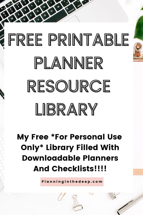 Free Printable Planner Inserts To Get Your Life Organized! — Planning In The Deep Free 2024 Printable Planner, A5 Free Planner Printables, Free Planner Printables 2024, Planner Inserts Printable Free, A6 Planner Inserts Free Printables, Homework Planner Printable, 2024 Planning, Free Planner Inserts, Get Your Life Organized