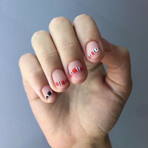 Mens Painted Nails Designs, Masc Nail Art, Masculine Nail Designs, Masculine Nails, Men Nails, Man Nails, Line Nail Designs, Subtle Nail Art, Minimal Nails Art