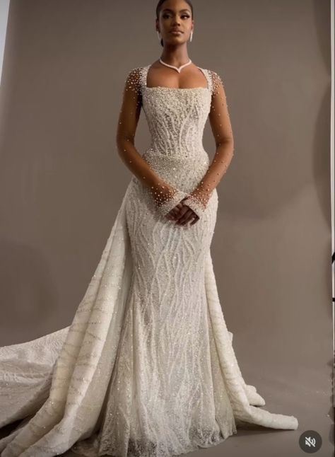 Nigerian Wedding Dress, Glam Wedding Dress, Wedding Gown Inspiration, Classy Wedding Dress, Stylish Wedding Dresses, Pretty Wedding Dresses, Fancy Wedding Dresses, Womens Wedding Dresses, Fancy Wedding