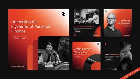 Download this Free PSD File about Orange Gradient Financial Podcast Social Media Post Template, and discover more than 145 Million Professional Graphic Resources on Freepik. #freepik #psd #financialpodcast #socialmediatemplate #podcastpromotion Podcast Social Media Template, Minimal Social Media Post, Dark Gradient Background, Gradient Social Media, Podcast Social Media, Dark Gradient, B2b Social Media, Free Social Media Templates, Orange Gradient