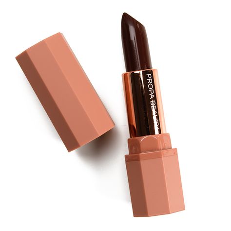 Propa Beauty Driven Luminous Satin Lipstick ($12.00 for 0.12 oz.) is a darker, plummy brown with subtle, cool undertones and a glossy, cream finish. It had medium, buildable pigmentation, which was still more coverage than marketed. The texture felt lightweight, smooth, and lightly emollient with some tackiness present. The tackiness seemed to help the product adhere, while being glossier, and minimized streakiness. It wore nicely for four and a half hours and felt lightly hydrating over time. P Permanent Lipstick, Sheer Shades, Tom Ford Beauty, Bite Beauty, Satin Lipstick, Lipstick Swatches, Cool Undertones, Makeup Looks Tutorial, Warm Undertone