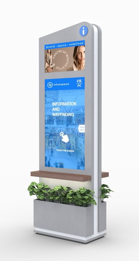 Information Signage Design, Google Exhibition Booth, Information Booth Design, Information Kiosk Design, Information Display Design, Digital Kiosk Design, Screen Display Design, Display Screen Design, Display Design Ideas