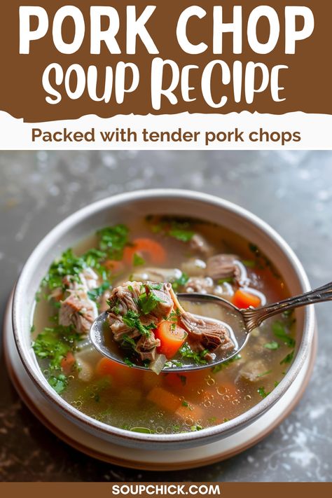 Savory Pork Chop Soup Recipe for a Satisfying Comfort Meal Asian Pork Soup, Pork Chop Soup Recipes, Pork Vegetable Soup, Pork Soups And Stews, Pork Chop Soup, Pork Hock Soup, Pork Soup Recipes, Sweet Sour Pork, Vietnamese Pork