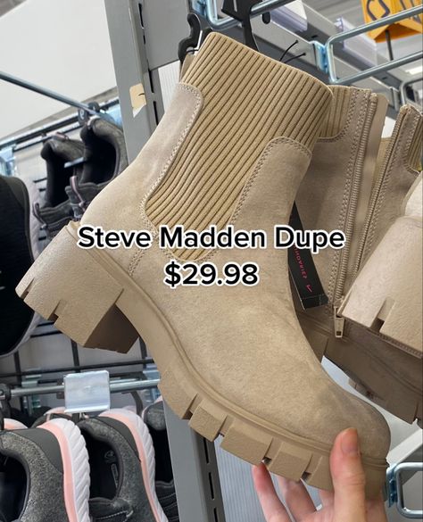 Neutral bootie dupe from Steve Madden