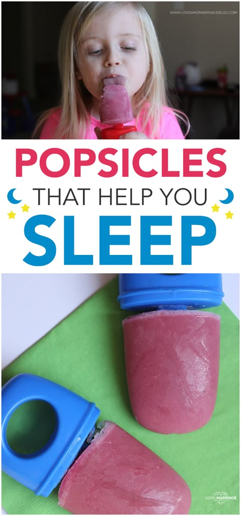 Sleepy Popsicles for Kids - Love and Marriage Sleepy Foods, Popsicle Recipe For Kids, Healthy Bedtime Snacks, Tart Cherry Juice, Recipe For Kids, Popsicle Recipes, Toddler Snacks, Cherry Tart, Kids Recipes