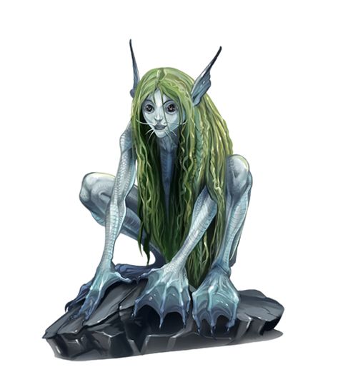 Nixie Fey - Pathfinder 2E PFRPG PFSRD DND D&D 3.5 4E 5E 5th ed d20 fantasy Queen Art Reference, Nixies Mythology, Water Nixie, Water Character, Creature Template, Elemental Beings, Water People, Fantasy Races, Dnd Art