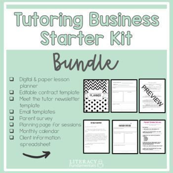 Tutoring Business Starter Kit Bundle passionplanner #2024printableplanner. Tutoring Business Forms, Tutoring Tips, Letter Identification Activities, Business Starter Kit, Parent Survey, Tutoring Business, Letter Identification, Marketing Planner, Email Newsletter Template