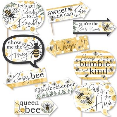 Birthday Party Photo Booth, Funny Photo Booth, Diy Photo Booth Props, Party Photo Booth Props, Bumble Bee Baby Shower, Bee Party, Bee Baby, Diy Photo Booth, Bee Baby Shower