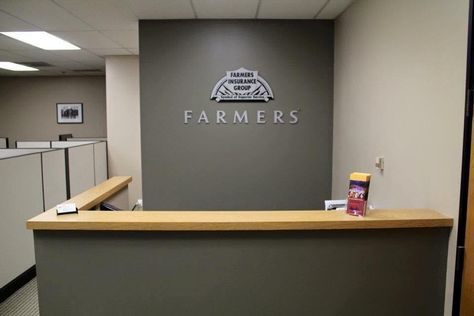 Farmers Insurance Office Decor, Insurance Office Decor Ideas, Insurance Office Decor, Insurance Office, Office Decor Ideas, Farmers Insurance, Office Remodel, Huntington Beach, Commercial Design