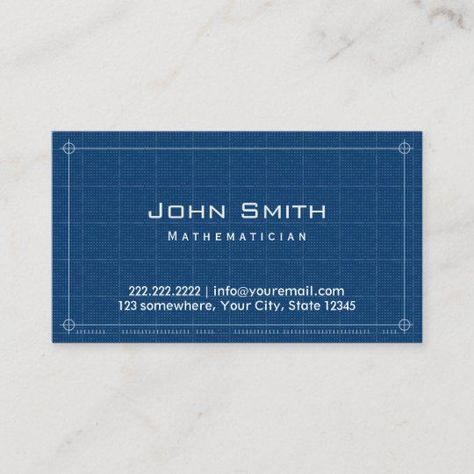 Mathematician Professional Blueprint - Popular Zazzle Product! Best choice, tags : #invitations, #tshirt, #card, #InvitationsCard, #legging, #trending, #holiday Engineer Business Card, Architect Gift, Construction Business Cards, Gift For Architect, Event Card, Engineering Gifts, Stock Broker, Construction Business, Services Business