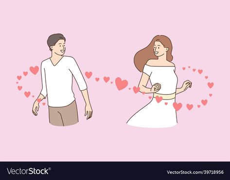 Stages Of Love, Fashion Poster Design, Character Flat, Flat Vector Illustration, Smiling Man, Cartoons Love, Love Illustration, Flat Vector, Love At First