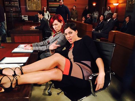 Carrie Preston and Cush Jumbo - THE GOOD FIGHT on the set Carrie Preston, Cush Jumbo, Pregnant Bump, Tv Program, British English, Music Theater, Movie Fashion, Television Program, Good Wife