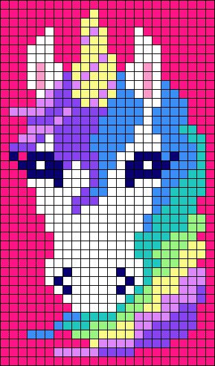 Unicorn Pixel Art Grid, Lisa Frank Pixel Art, Unicorn Alpha Pattern, Unicorn Bead Pattern, C2c Graphgan Charts Free Easy, Unicorn Perler Bead Pattern, Unicorn Pixel Art, Pixel Crochet Pattern Charts, Crochet C2c Pattern