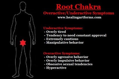 Root Chakra - Overactive/Underactive Symptoms: Questions? Contact us at: support@healingartforms.com or www.healingartforms.com Aura Healing, Balanced Mind, Impulsive Behavior, Healing Art, Spiritual Yoga, Modern Hippie, Healing Hands, Healing Arts, Holistic Living