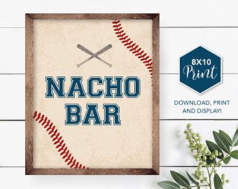 Nacho Bar Baseball Party, Baseball Nacho Bar, Ballpark Snacks, Nacho Bar Party, Baseball Table, Baseball First Birthday, Baseball Ideas, Nacho Bar, Baseball Theme Party