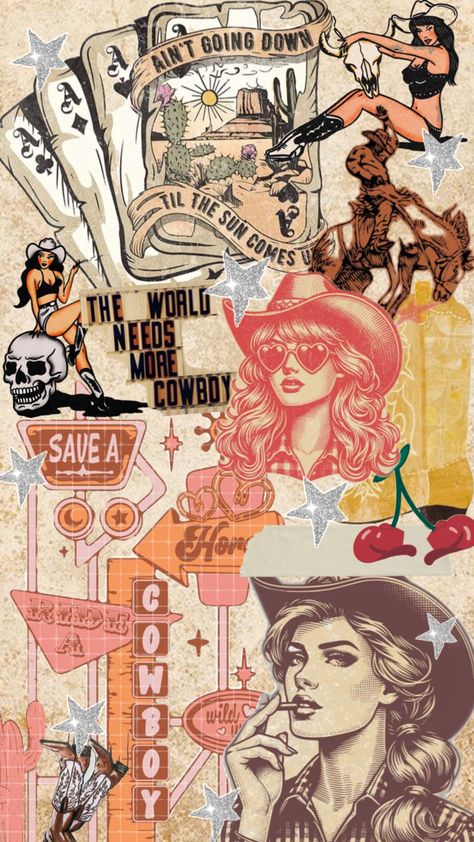 #western #westernbackground #westernaesathetic #cowboyup Cowgirl Print Wallpaper, Country Pink Wallpaper, Western Halloween Aesthetic, Fall Wallpaper Western, Western Grunge Aesthetic Wallpaper, Fall Cowgirl Wallpaper, Western Asthetic Picture Wallpaper, Cowgirl Art Aesthetic, Halloween Western Wallpaper