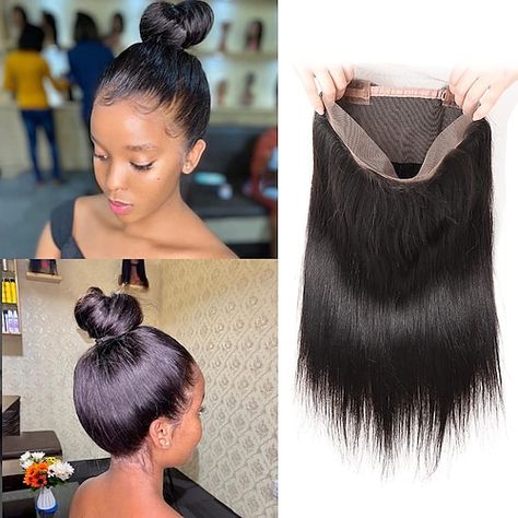 Weave Hair Color, Straight Frontal, Frontal Hair, Hair 360, Afro Wig, 360 Frontal, Straight Hair Extensions, Lace Frontal Closure, Frontal Hairstyles