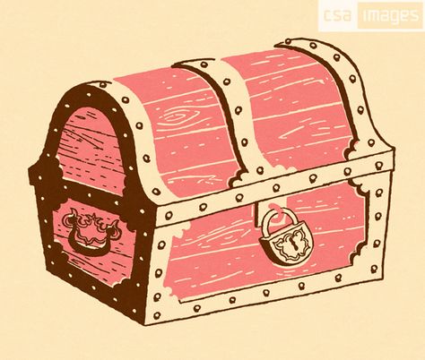 Cory Loven Prop Design, Treasure Boxes, Print Pink, Treasure Chest, Free Vector Art, Illustration Print, Children's Books, Graphic Design Illustration, Graphic Illustration