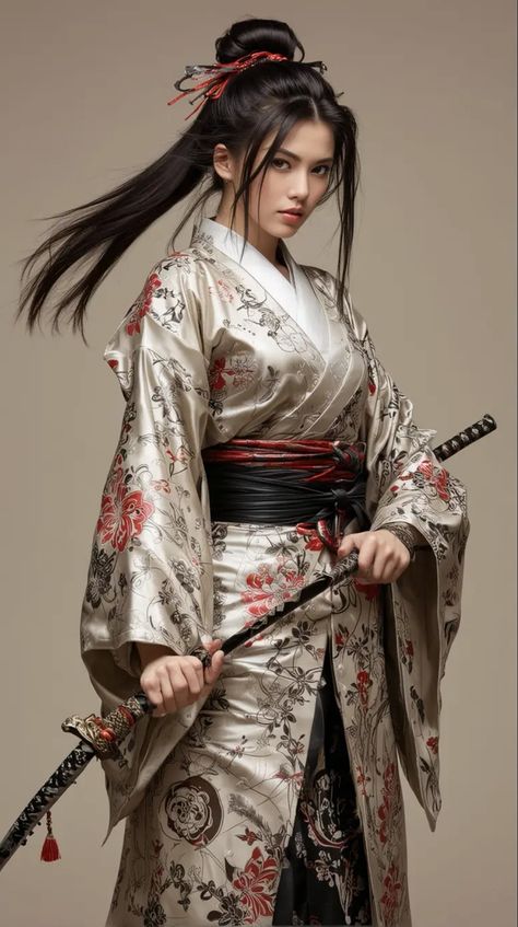 Worrier Women, Geisha Warrior, Lady Samurai, Japanese Art Samurai, Chinese Fancy Dress, Female Samurai, Princess Face, Female Martial Artists, Samurai Artwork