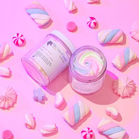 Unicorn dreams is so sweet and smell so wonderful 🎀 it’s giving cute girl vibes 🌸 Goji berries, cotton candies, pink berries make this scent truly unique 🌸 SHOP NOW LINK IN BIO . . . . . • #bodybutter #skincare #skincareroutine #selfcare #naturalskincare #bodyoil #whippedbodybutter #sheabutter #healthyskin #natural #skincareproducts #smallbusiness #bodycare #bodycareroutine #bodycream #skincaretips #bodybutterbusiness #dryskin #essentialoils #explorepage #giftideas #handmade #organicskincare... Whipped Soap Diy, Products Photoshoot, Product Render, Pink Berries, Cosmetic Design, Body Butters, Whipped Soap, Body Hacks, Body Care Routine