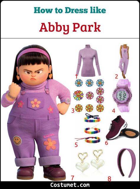 Abby Turning Red Outfits, Turning Red Costume Diy, Turning Red Inspired Outfits, Turning Red Outfit Ideas, Turning Red Disneybound, Turning Red Halloween Costume, Turning Red Outfits, Turning Red Cosplay, Turning Red Costume