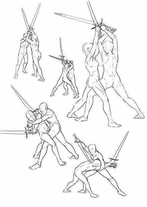 Art Reference Poses Swords, Swordfighting Reference Drawing, Duel Weilding Poses, Swordfighting Reference Poses, Person Tripping Drawing Reference, Pose Reference Magic, Battle Pose Drawing Reference, Fun Drawing Poses, Magic Drawing