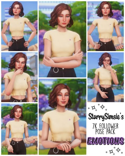 [STARRY] - Emotions | StarrySimsie Sims 4 Pose Single, Ts4 Poses Single, Sims4 Poses, Single Pose, Single Poses, Sims Poses, Toddler Poses, Sims 4 Stories, Ts4 Poses