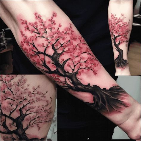 Bonsai Tattoo, Reflection Tattoo, Maple Tree Tattoos, Japanese Warrior Tattoo, Tree Silhouette Tattoo, Journey Tattoo, Nature Tattoo Ideas, Pine Tattoo, Tree Tattoo Arm