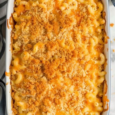 Homemade Mac and Cheese with Ritz Crackers Homemade Mac And Cheese Recipe With Ritz Crackers, Thanksgiving Mac And Cheese, Creamy Noodles, Ritz Cracker Recipes, Best Mac N Cheese Recipe, Cracker Toppings, Homemade Mac And Cheese, Ritz Cracker, Making Mac And Cheese