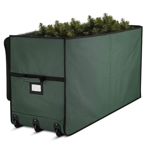 Super Rigid Rolling Christmas Tree Storage Box - Canvas Fabric with Cardboard Inserts Christmas Tree Storage Box, 7ft Christmas Tree, Christmas Tree Easy, Christmas Tree Storage Bag, Christmas Tree Box, Cardboard Storage, Christmas Tree Storage, Plastic Christmas Tree, Holiday Storage