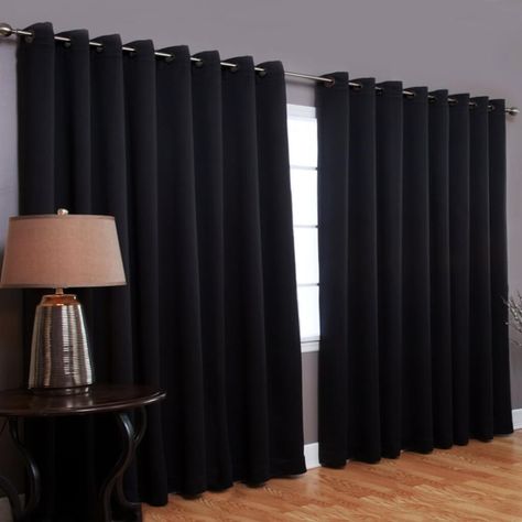 Black Blackout Curtains, Blackout Curtains Bedroom, Light Blocking Curtains, Dark Curtains, Bedroom Blinds, Victorian Bathroom, House Blinds, Dekorasi Kamar Tidur, Blackout Blinds