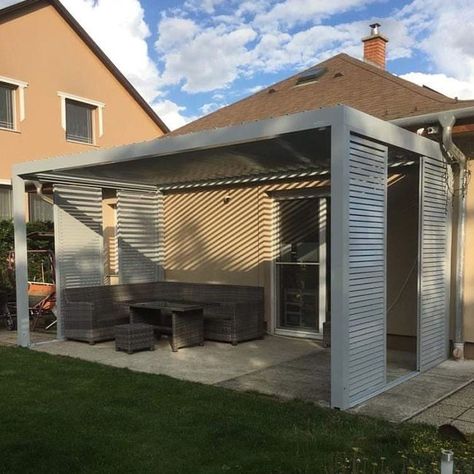 Pergola attached to house. Attached pergola plans and designs Pergola Architecture, Low Fence, Attached Pergola, Backyard Covered Patios, Outdoor Sitting Area, Pergola Attached To House, Pergola Plans, Pergola Designs, Outdoor Dining Area