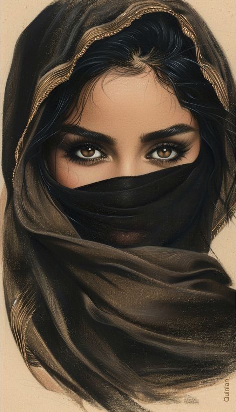 Pixelmator Pro, Artistic Portraits, Veiled Woman, Arabian Art, Art Photography Portrait, Arabian Women, Personal Boundaries, Woman Drawing