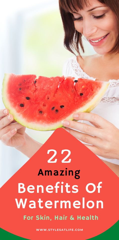 Watermelon health benefits Watermelon Juice Benefits, Benefits Of Eating Watermelon, Types Of Watermelon, Watermelon Nutrition Facts, Watermelon Health Benefits, Watermelon Water, Watermelon Benefits, Health Secrets, Benefits Of Organic Food