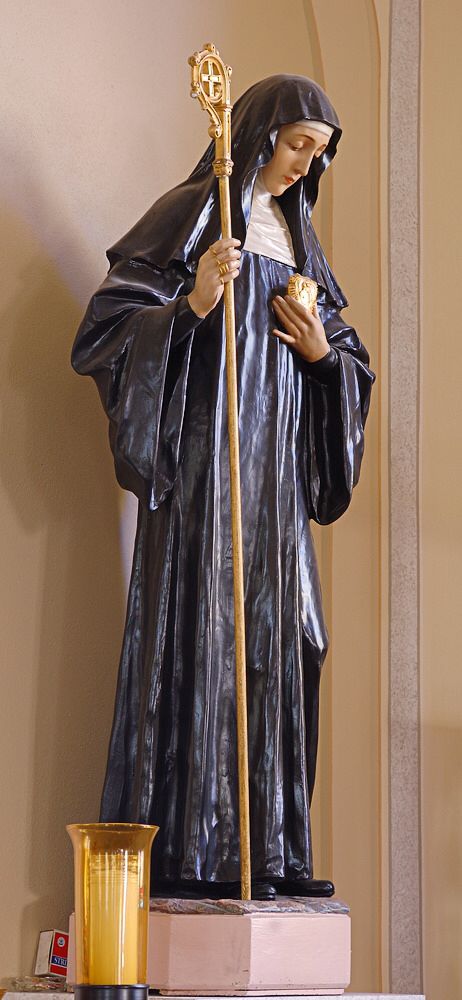 Saint Gertrude Roman Catholic Church, in Grantfork, Illinois, USA - statue of Saint Gertrude Saint Gertrude, Santa Gertrudes, John The Evangelist, Holy Father, Roman Catholic Church, Last Supper, Roman Catholic, Catholic Church, Illinois