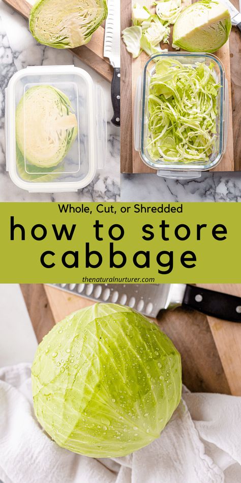 How To Store Cabbage, How To Cut Cabbage, Cabbage Varieties, Cabbage Benefits, Raw Cabbage, Crunchy Vegetables, Cabbage Head, Vegetable Crisps, Shredded Cabbage