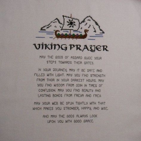 Norse Poems, Norse Wedding Ideas, Viking Cross Stitch, Viking Prayer, Viking Symbols And Meanings, Viking Facts, Norse Warrior, Viking Quotes, Viking Pattern